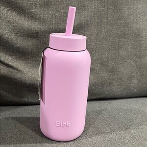 Bink Orchid Pink Water Bottle with Lounger Straw Cap